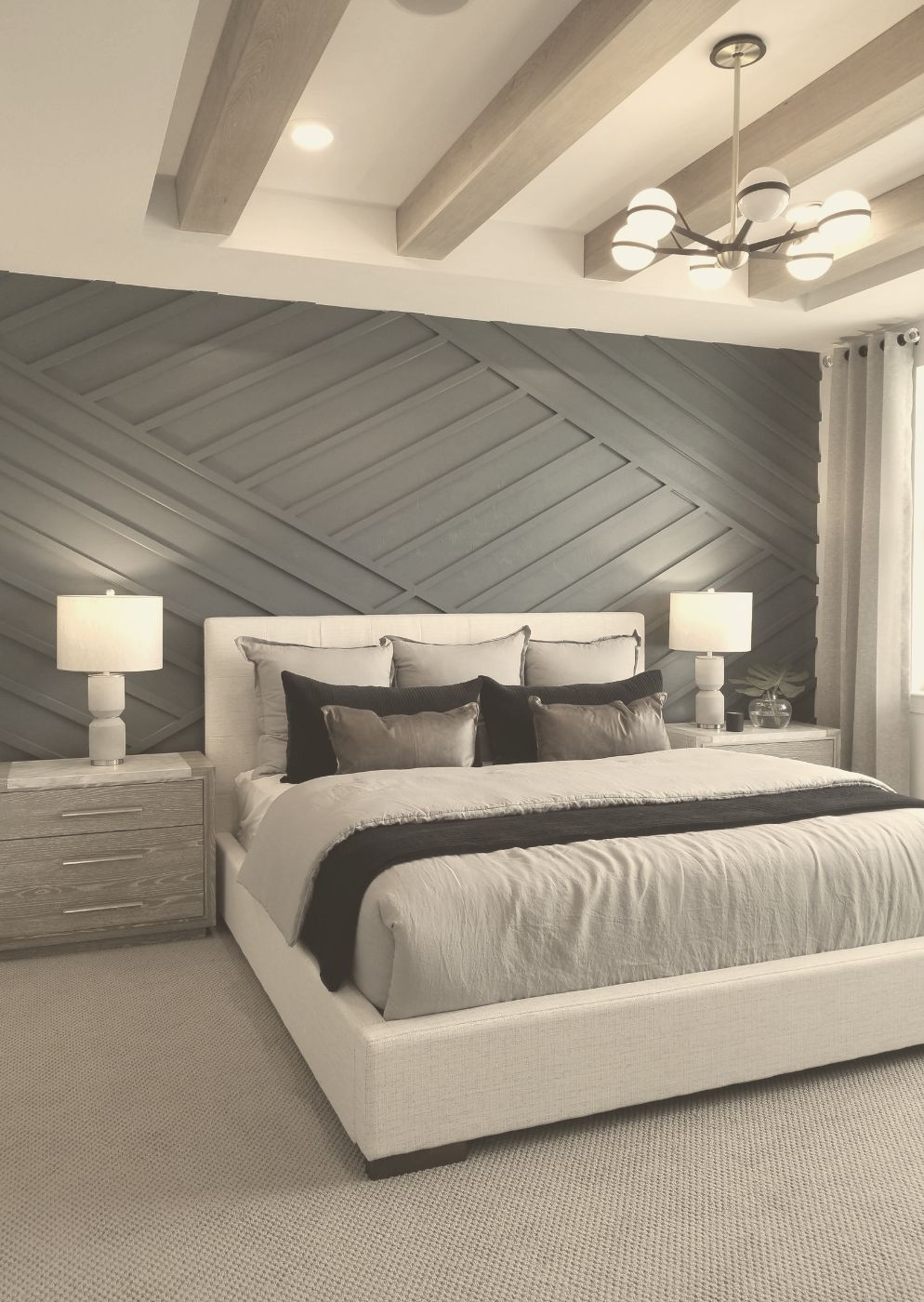 Avant (image retouchée de la démo) : la même chambre aux couleurs ternes